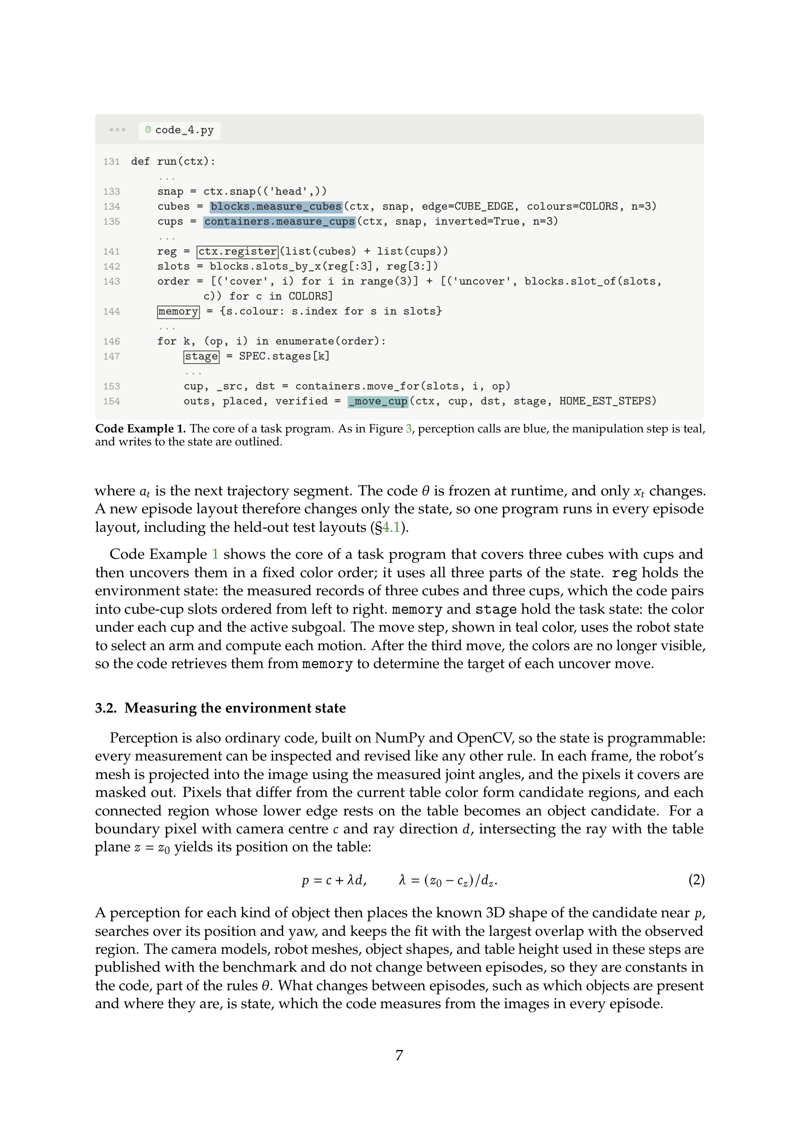 첨부 논문 7쪽: 상태·측정·Code Example 1
